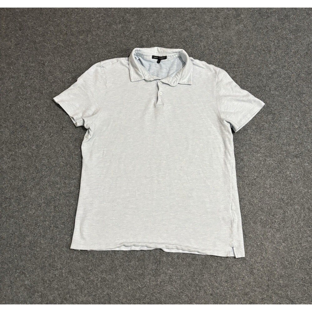 Robert Barakett Polo Shirt Men’s Size Large Blue Short Sleeve